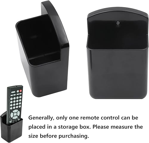 Miniatura 5 de Paquete de 2 soportes autoadhesivos para TV para aire acondicionado y control remoto, soporte para montaje en pared (negro)