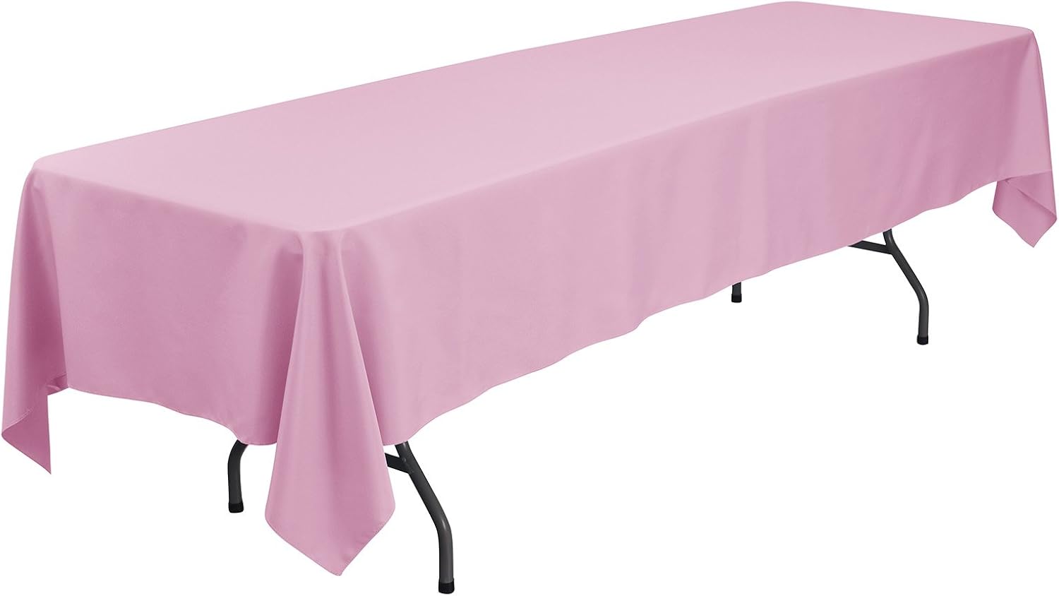 Remedios Rectangle Tablecloth 60x126 Inch - Washable Polyester Table Cloth for 6 Foot Table - Wrinkle Free Dinner Tablecloth for Wedding Party Restaurant Banquet Tables, Pink Table Cloths