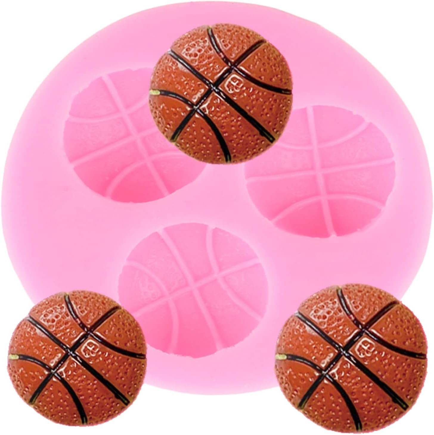 Mujiang Ball Silicone Molds Baseball Basketball Fondant Mold Set Of 4