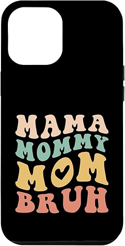 Funda de regalo estética para iPhone 12 Pro Max Mama Mommy Ma Momma Mom Bruh para mujeres y niñas