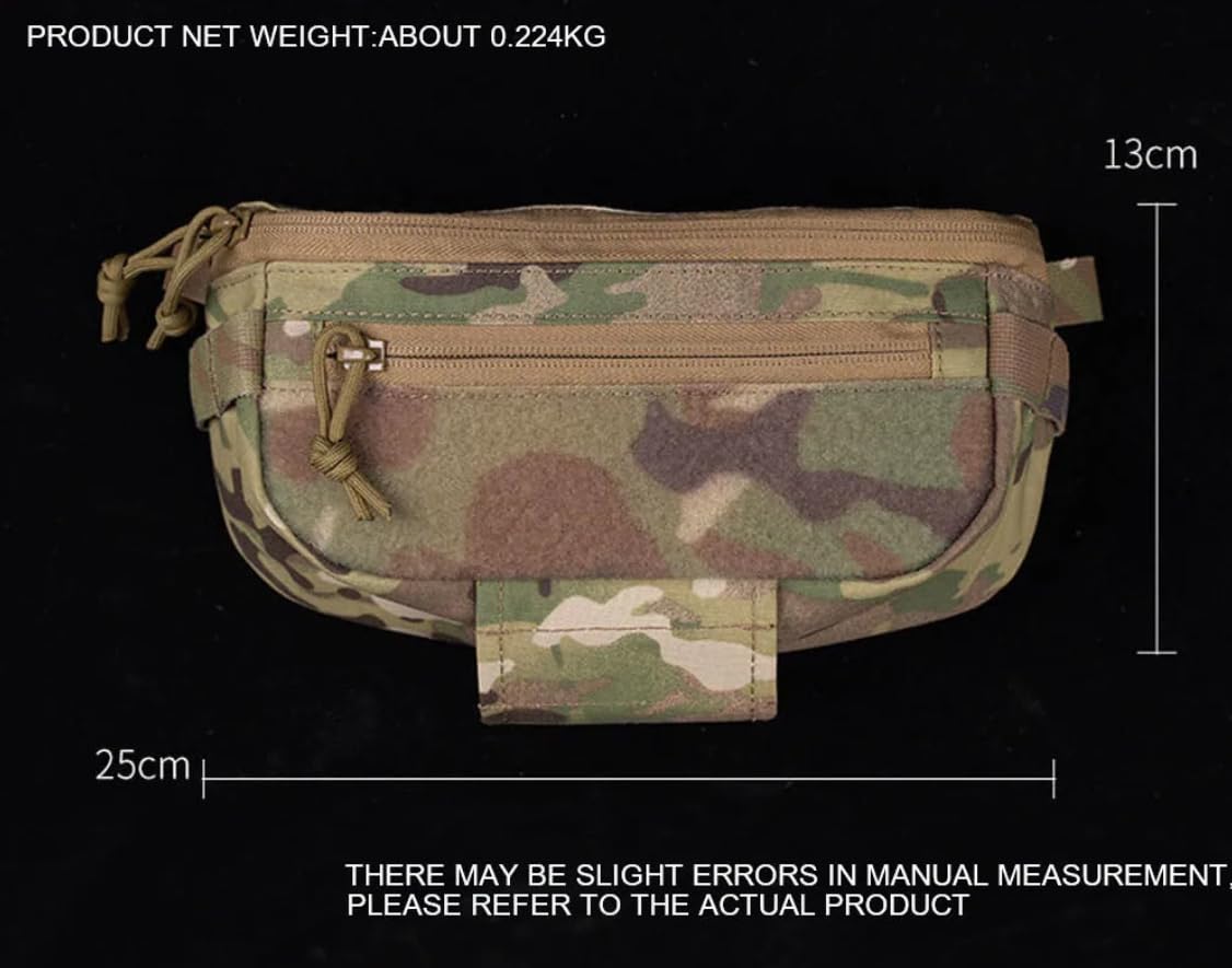 Peminkoo Tattico gilet Dangler Drop Pouch esteso militare caccia laccio emostatico strumenti medici borsa portaoggetti multifunzionale tasca marsupio