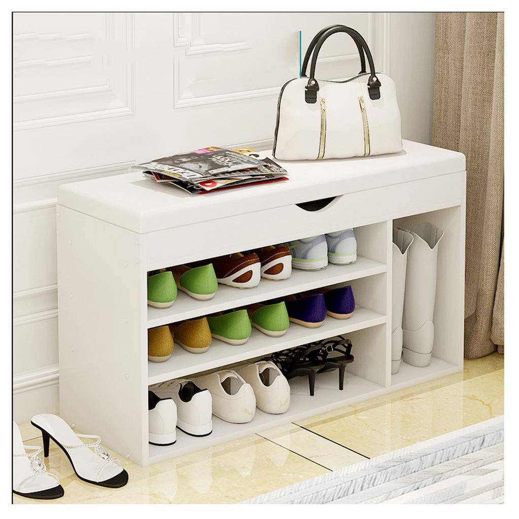 Rangement à chaussures 3 niveaux équipé d'un coffre relevable et d'un siège confortable