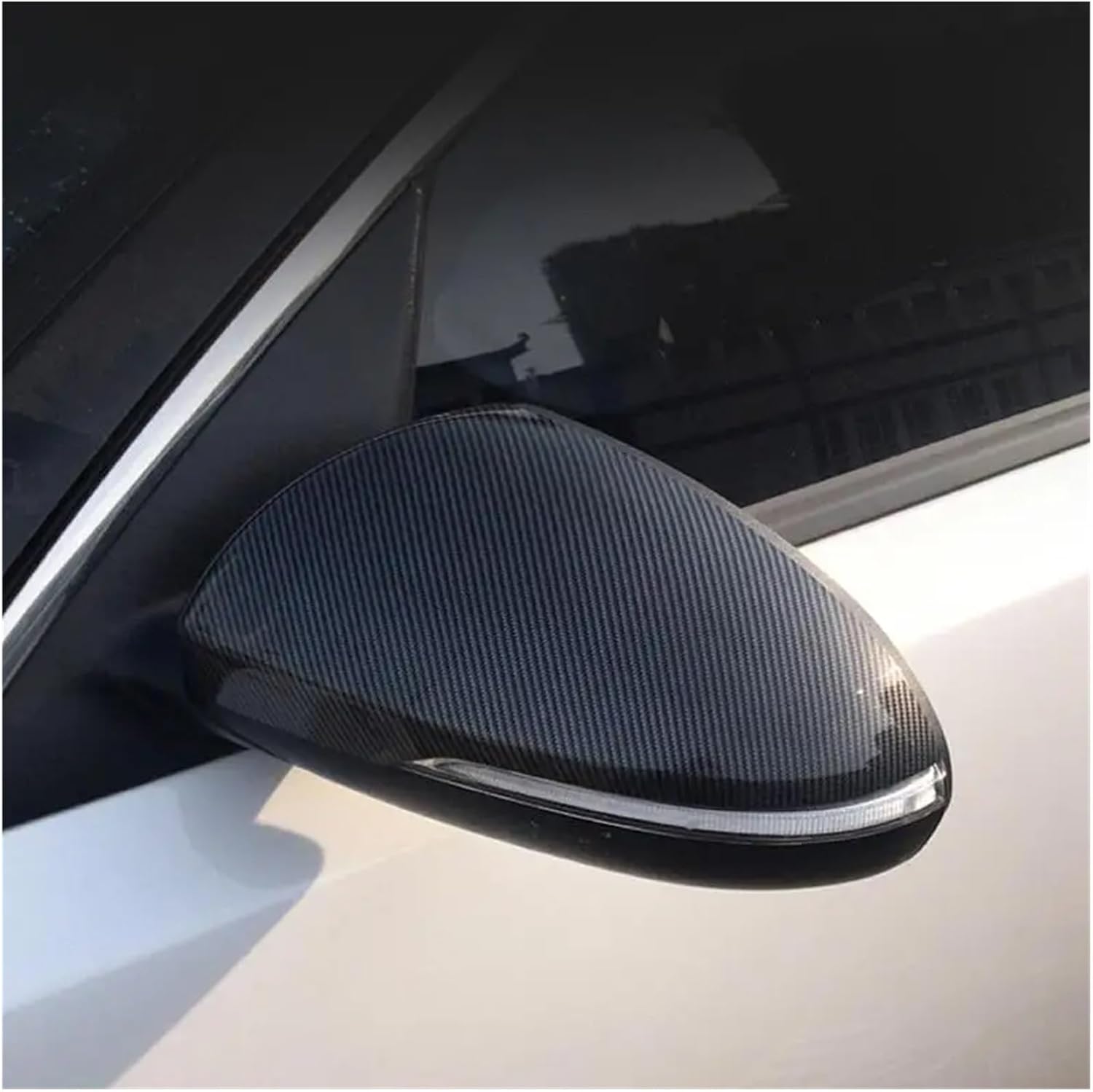 1ペア 車用サイドドア バックミラーカバーキャップ ブラックカーボン Kia K5 Optima 2016 2017 2018 20