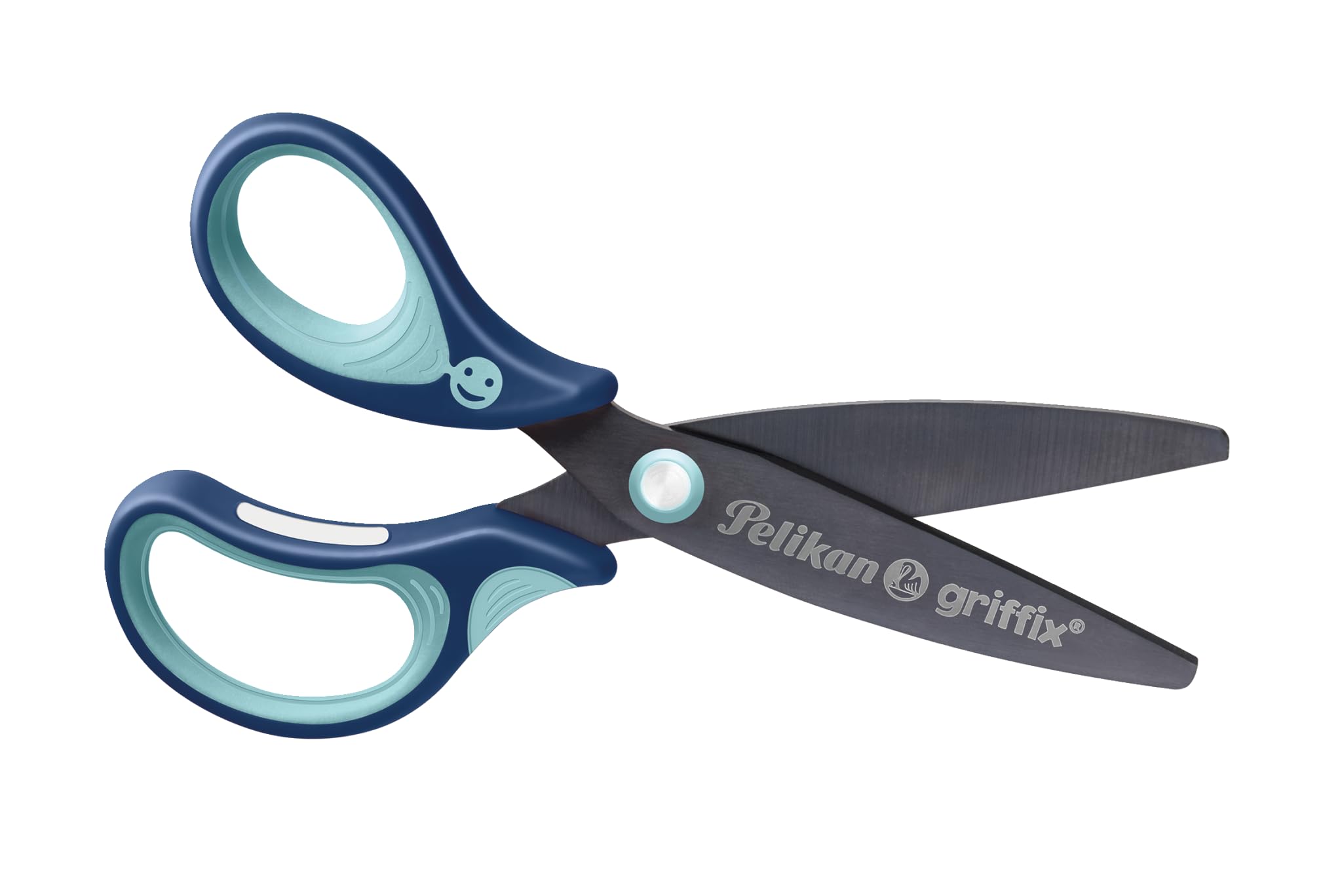 Pelikan - Griffix - Forbici per Bambini - Blu - Mancini - Per Scuola - Impugnatura Ergonomica Pedagogica - Made in Germany
