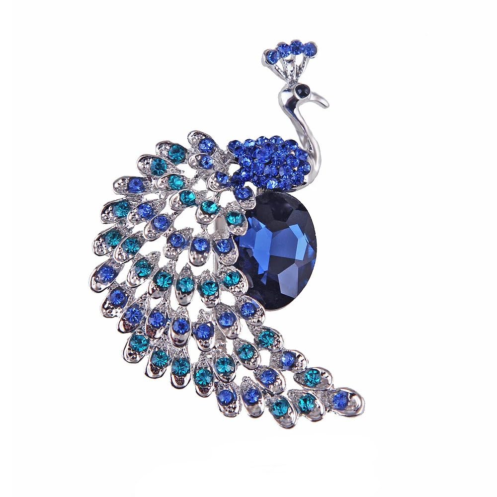 SYGA Brooch Pin Fashion Crystal Rhinestone Jewellery Pin Vintage Clothing Accessories Decoration Retro Crystal Peacock Brooches For Mens & Women- S236 (B0CY2L5ZWJ) Amazon Price History, Amazon Price Tracker