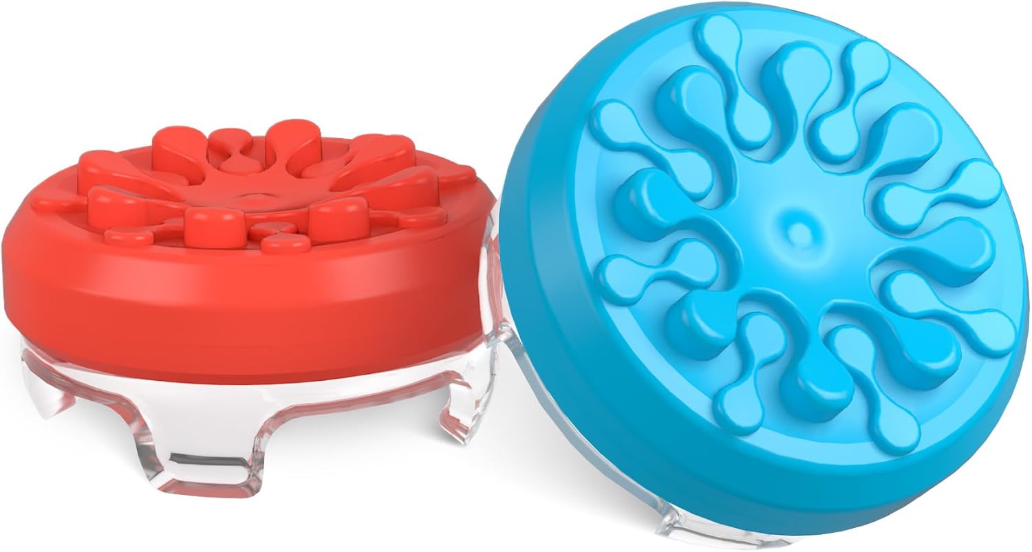 KontrolFreek Splash Performance Thumbsticks for Nintendo Switch Joy-Con Controller | Concave | Blue/Red - Image 4