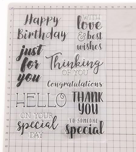 Miniatura 34 de MESYGK Small Blessings Words - Sello de silicona transparente transparente para álbum, tarjetas de goma para decoración de tarjetas y álbumes