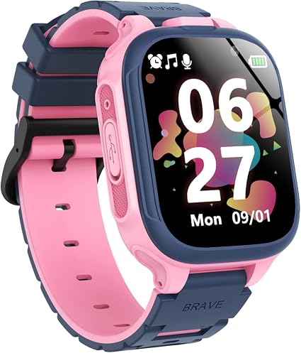 Amazon.com: Reloj inteligente para niños y niñas con 14 juegos, cámara dual  de 1.44 pulgadas, pantalla táctil, reproductor de música, grabadora de video,  podómetro, despertador, calculadora, linterna y cronómetro, juguetes  educativos electrónicos