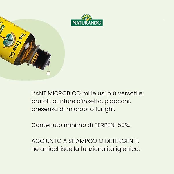 Naturando Tea Tree Oil 10 ML Puro Olio 100% di Melaleuca Alternifolia - 3