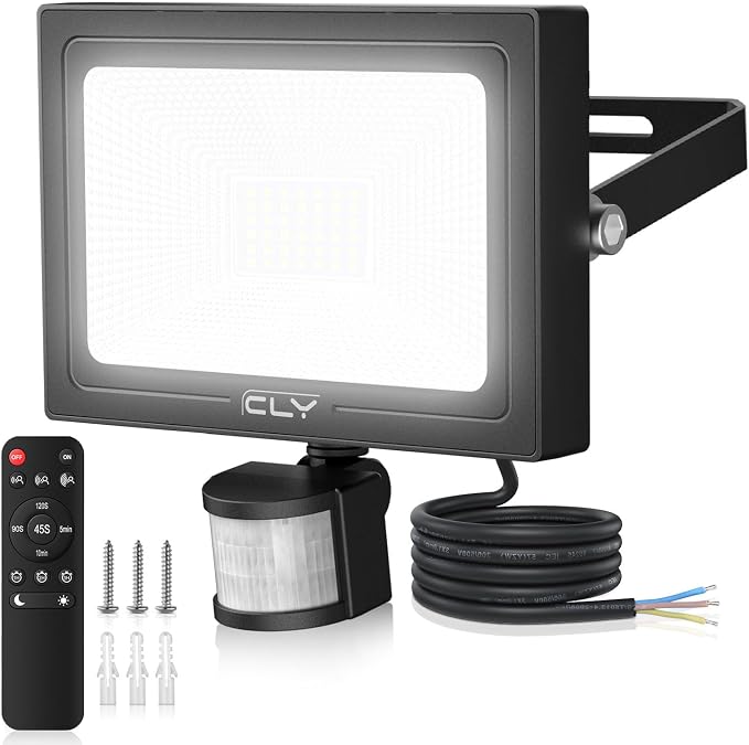 CLY Foco Led Con Sensor De Movimiento 35W 3290LM Focos LED Exterior 4…