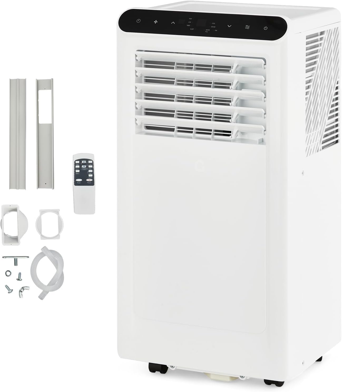 GarveeLife 8,000 BTU Portable AC for 350 Sq Ft - 4-in-1 Cooling Dehumidifier Fan, Remote, Quiet, Window Kit, White