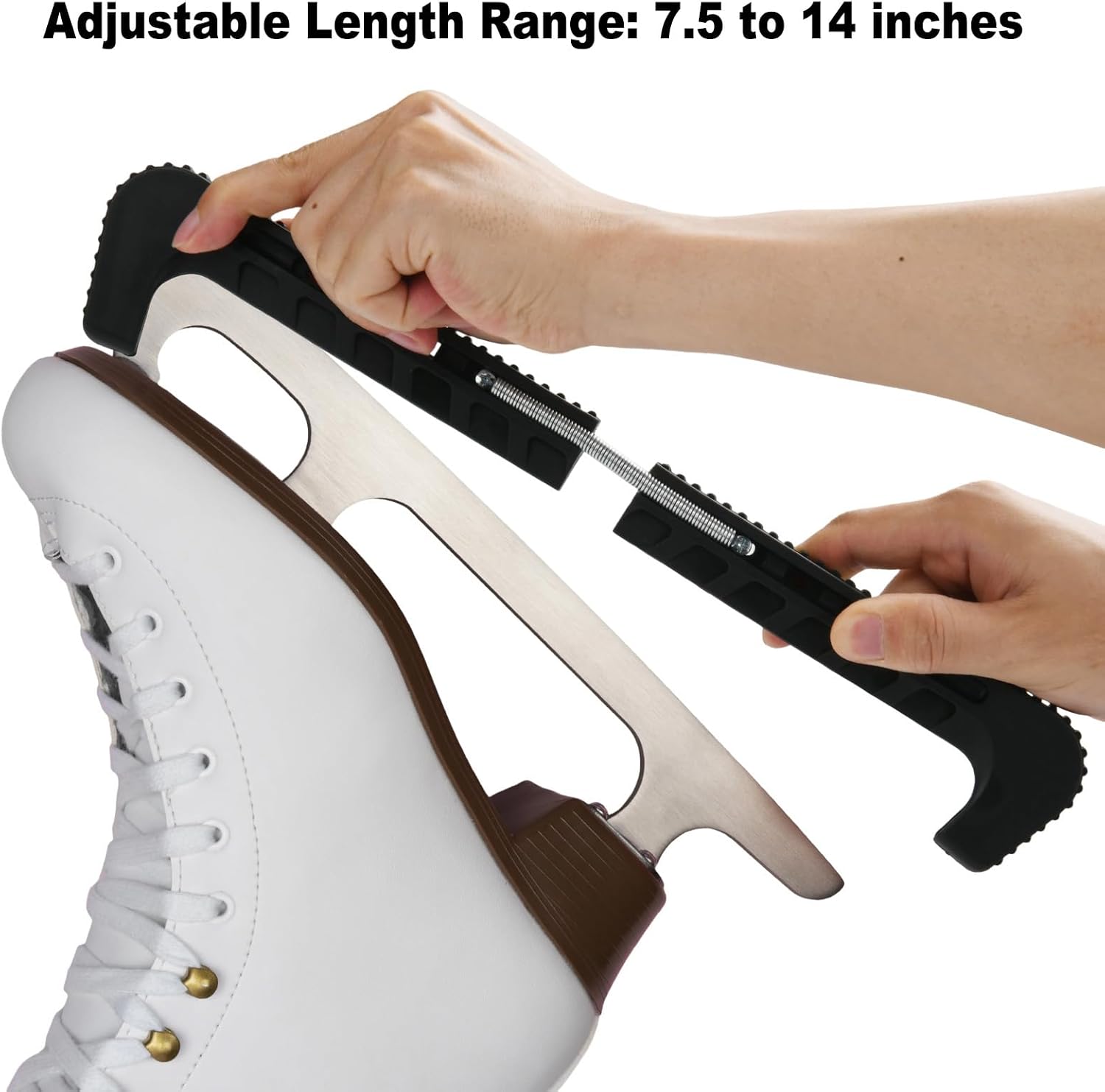 2 Pcs Ice Skate Guards Adjustable Figure Skating Guards Universal Hockey Shoe Blade Covers Anti-Slip Blade Walking Protector Ice Skating Accessories