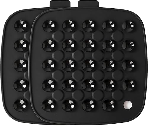 Miniatura 9 de Happy Kit 2 salvamanteles de silicona para accesorios de cocina, diseño de salvamanteles para cocinar con niños, cuencos de vidrio con parte