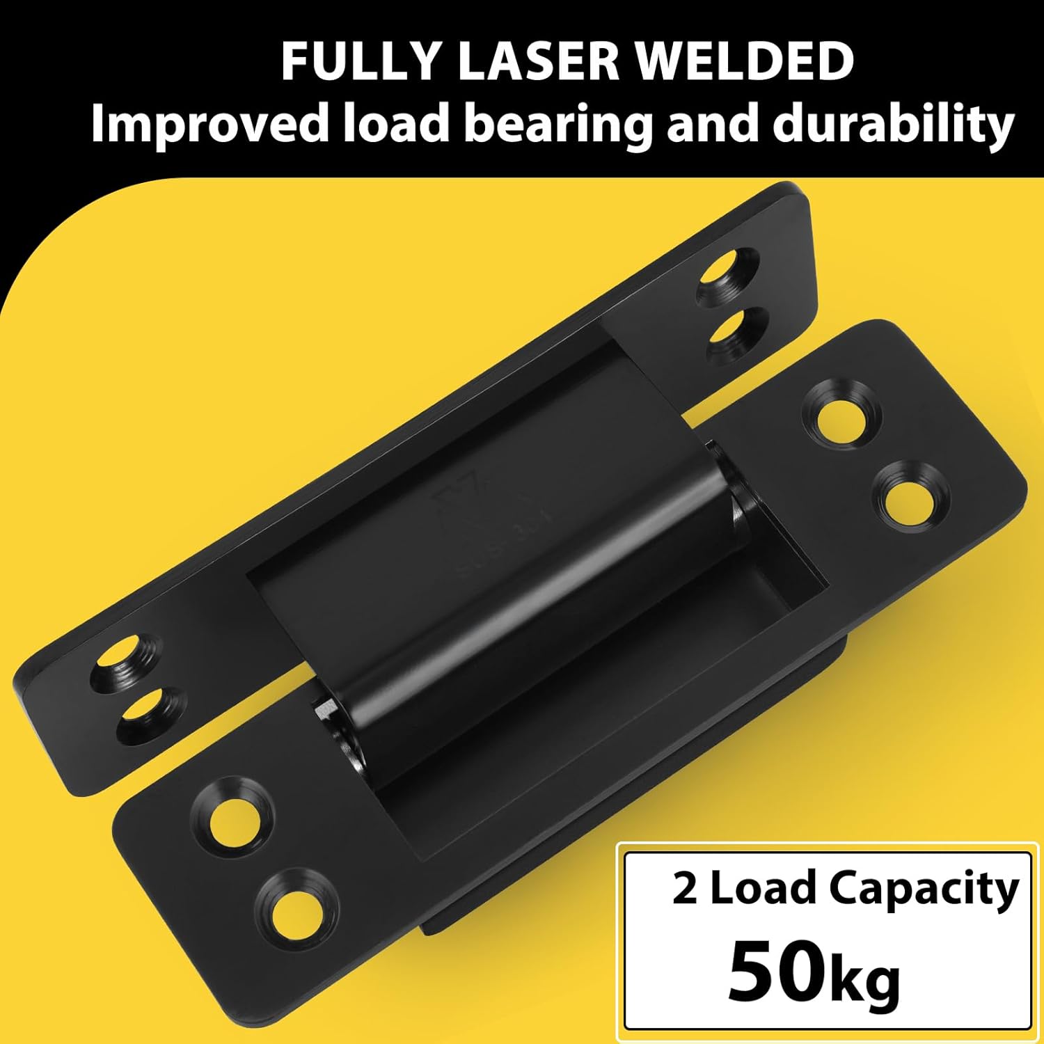 Hidden Door Hinge 5 Inch Hidden Hinges for Doors 2 Pack 304 Stainless Steel Invisible Hinge Heavy Duty Concealed Door Hinge 3mm Thicknesse Silent and Smooth Hidden Door Hinges for Secret Door