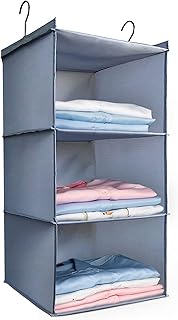 26 Shower Storage Ideas For A Clean And Minimal Bathroom 122 Hanging Closet Organizer and Storage 3-Shelf, Easy Mount Foldable Hangin...