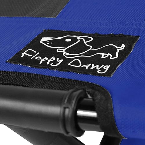 Miniatura 7 de Floppy Dawg Cama elevada para perros Just Chillin'. Cuna fresca con toldo extraíble. Uso de mascotas en interiores o exteriores. Ligera y portátil.