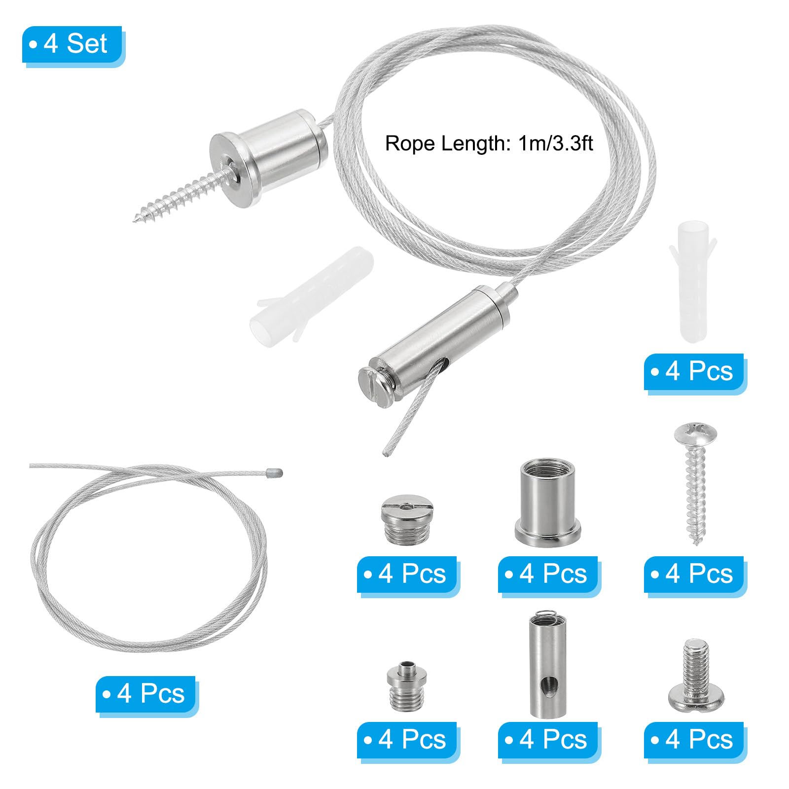 PATIKIL Ceiling Hanging Wire Cable Kit - Image 2