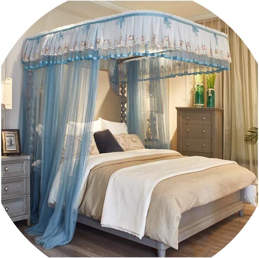 Moustiquaire de lit double usage 200x220cm en U de couleur D