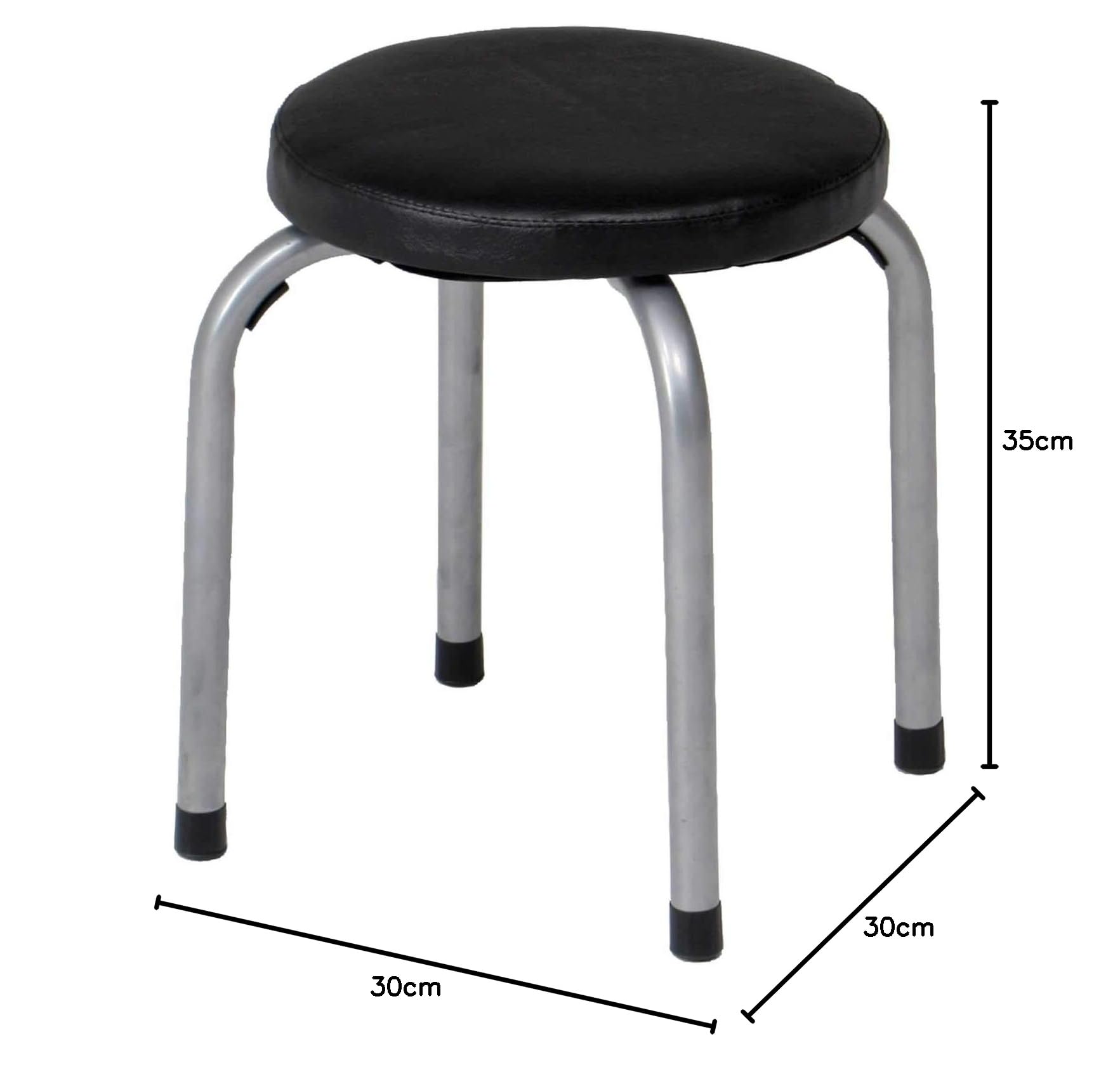 Amazon｜ロータイプパイプ丸イス 丸椅子 4脚(ケース売) サイズ:30×30 