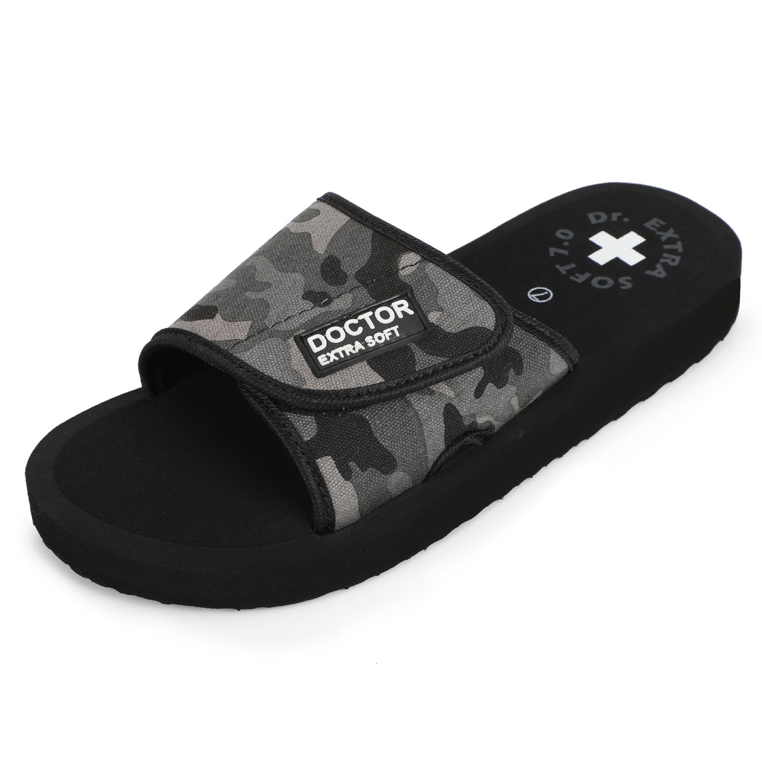 Men's Camo Ortho Care Orthopaedic and Diabetic Adjustable Strap Super Comfort Dr.Sliders Flipflops and House Slippers for Men’s and Boy’s Slides -D-53