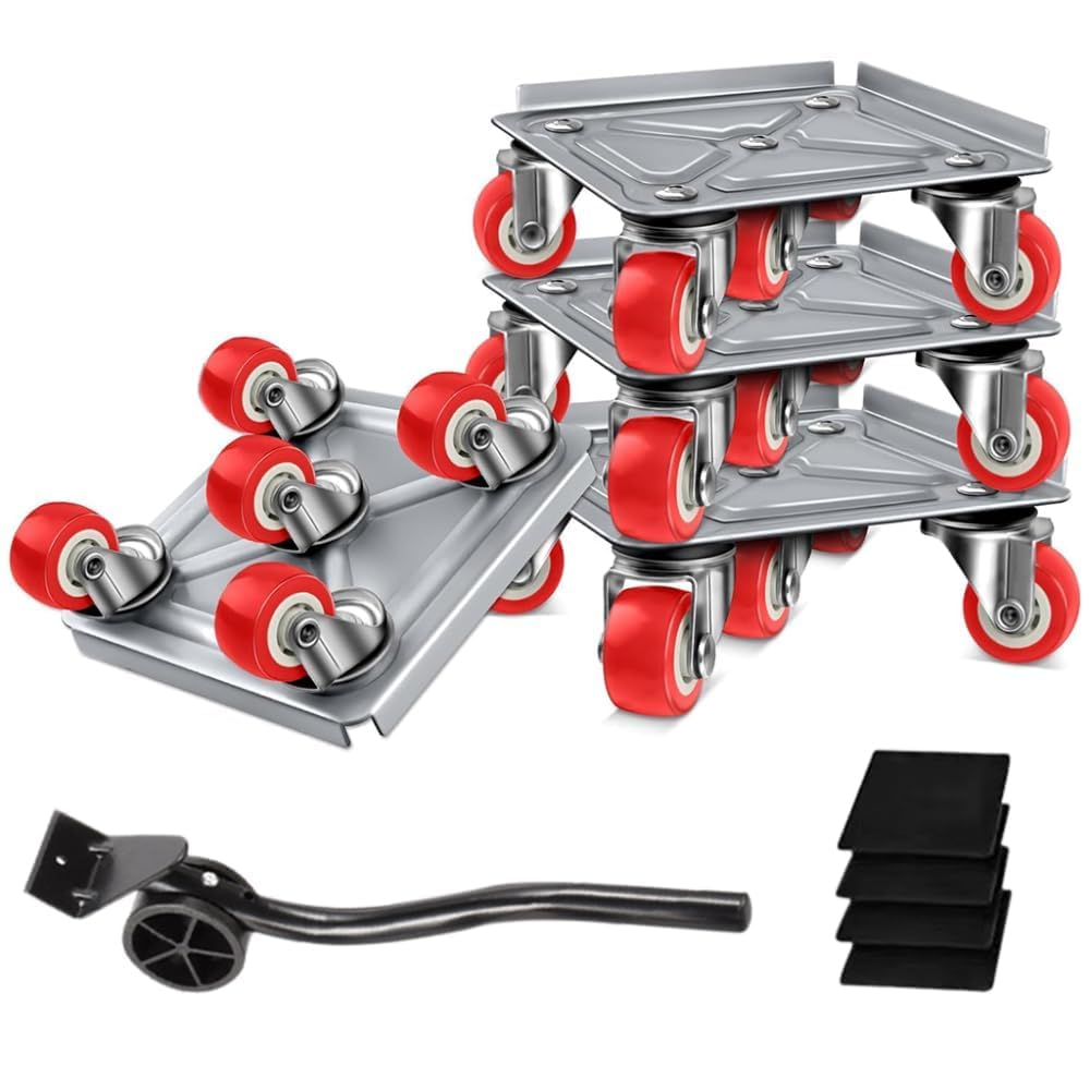 MATSON 600kg Heavy Duty Furniture Move Roller Tools, 5-Wheel Furniture Lifter Mover Set with Anti-Slip for Sofa, Wardrobes, Washing Machines, Fridge Adjustable Height-image-13