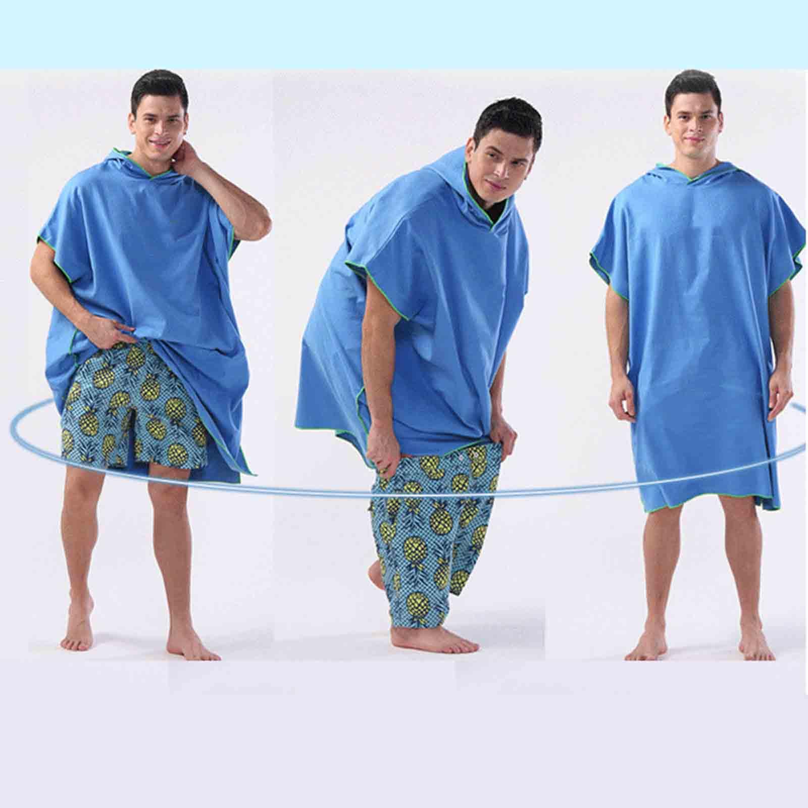 JUSHZ Grande Serviette De Bain Drap De Bain Linge De Bain Serviette De Plage Microfibre Grande Taille Blanche Plage Femme Peignoir Portable Capuche Séchage Rapide Adult (Red,109x88CM)