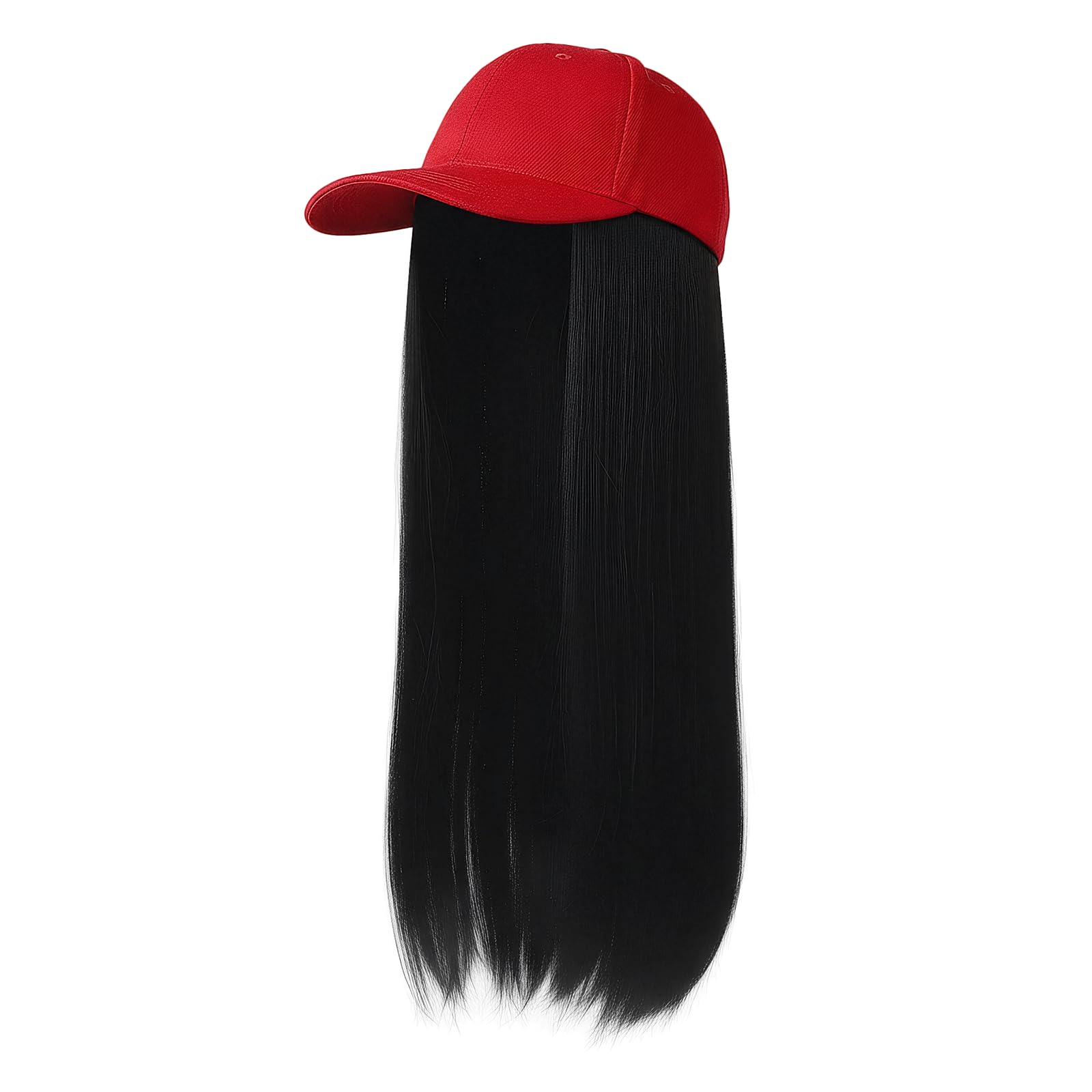 Baseball Caps with Long Straight Hair Extension Wig Attached - Image 4