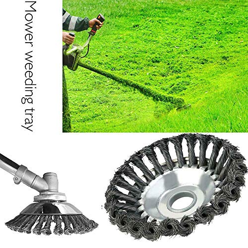 RASHION Grass Trimmer Cutter Head with Cone Knotted Wire, Metal Lawn