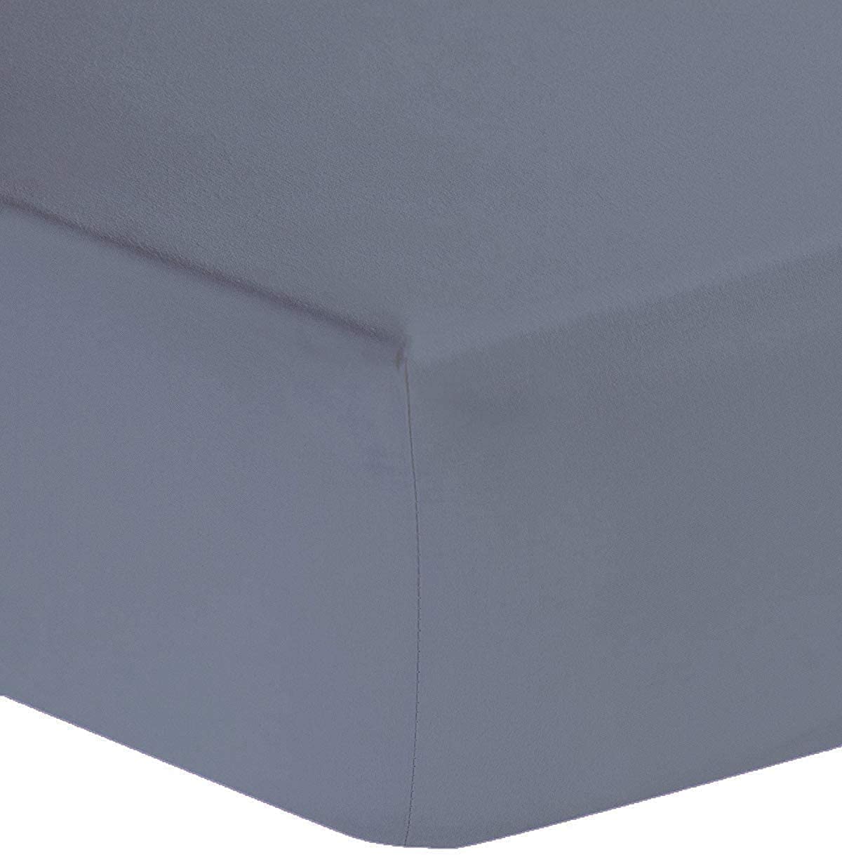 Funky Gadgets Super King Fitted Sheet Grey 100% Egyptian Cotton Bed Sheets 300 Thread Easy Care Deep Pocket 12 Inch (30cm) Fitted sheets No Pillowcase (180 X 190 cm)