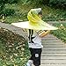 IdealPlast Cute Rain Coat UFO Children Umbrella Hat Magical Hands Free Raincoat (Yellow Dark, S)