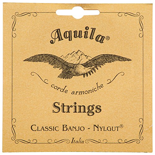 Aquila AQ-5B Banjo Strings &ndash; Medium Tension DBGDG, Set of 5, New Nylgut, Sweet Tone, Stable...