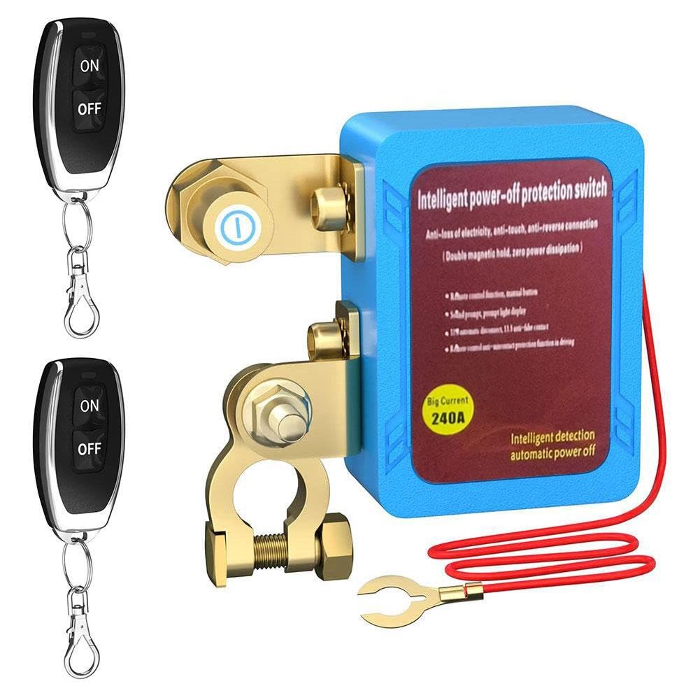 CHULIMAMAO DaierTek Remote Battery Disconnect Switch 12V 240A Kill Switch Automatic Power Switch Shut Off Switch Remote For Auto