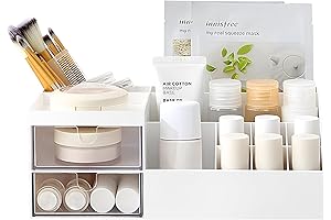 BREIS Multifunction White Compact Desk Organizer