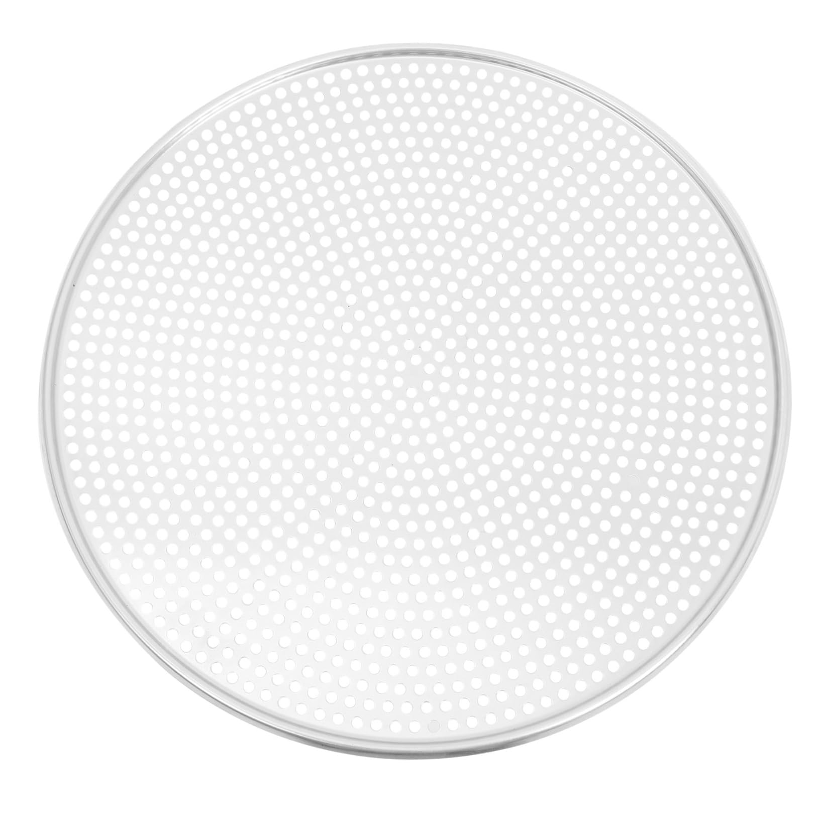 NUOBESTY Pizzablech 40cm Durchmesser mit Antihaftbeschichtung aus Aluminium Rundes und Perforierter Oberfläche für Hausgebrauch und Kaffeehäuser