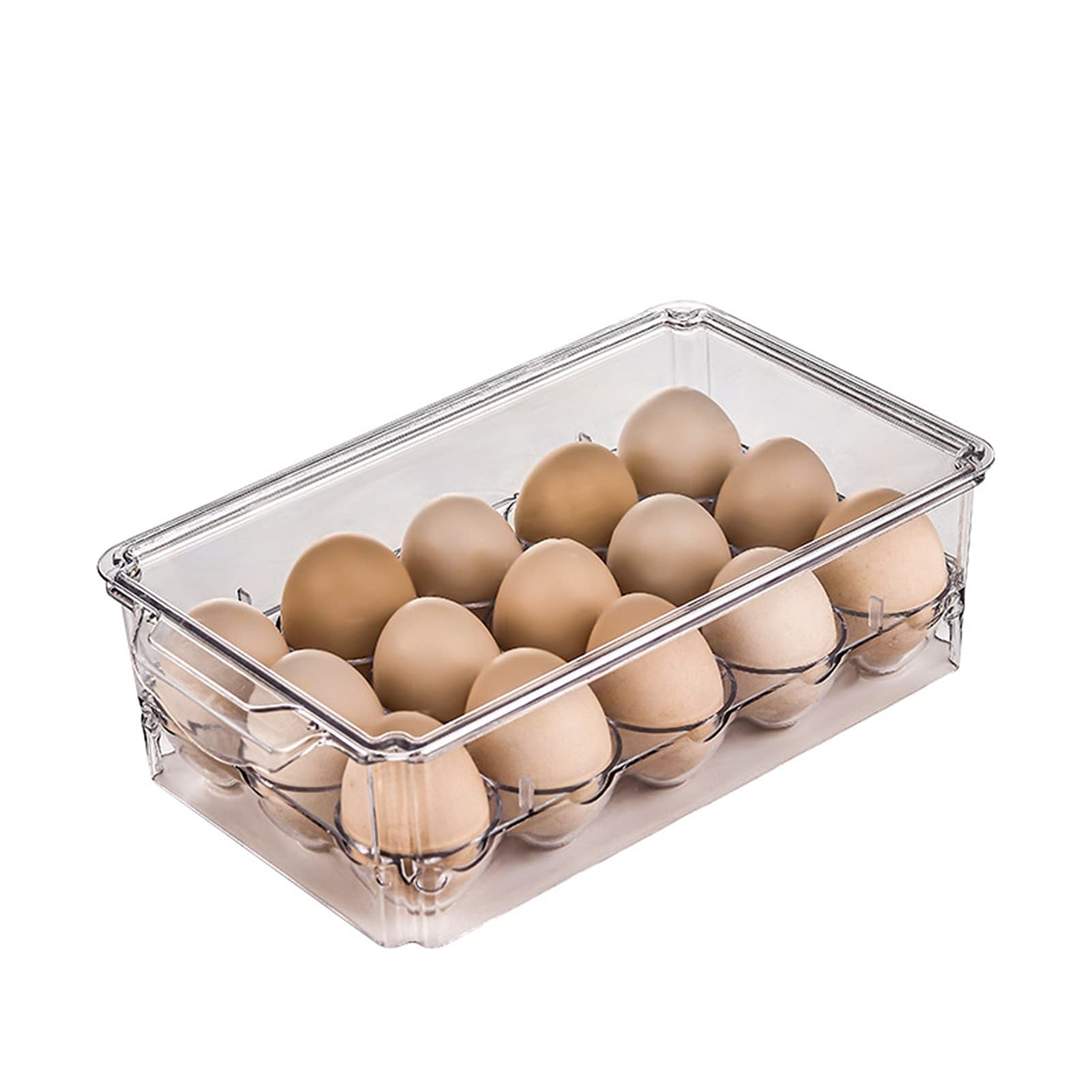 Coffret de stockage d'œufs pour réfrigérateur avec plateau transparent