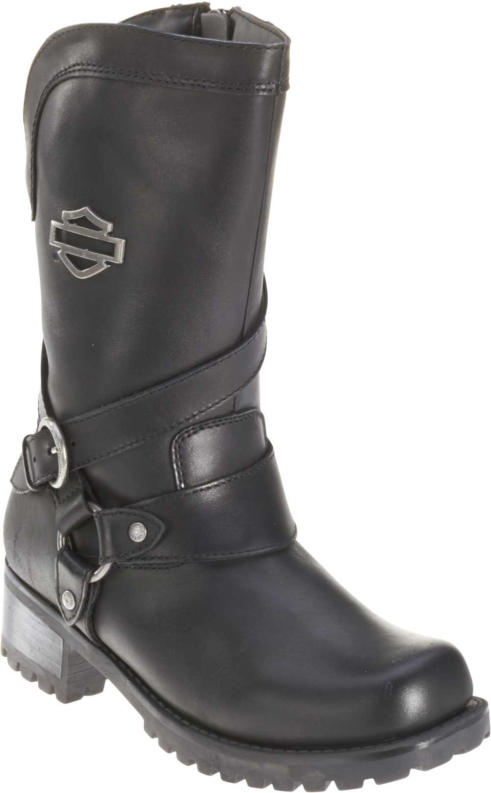HARLEY-DAVIDSON FOOTWEAR Women's Amber Water Resistant Motorcycle Boot ,Black,9 M US