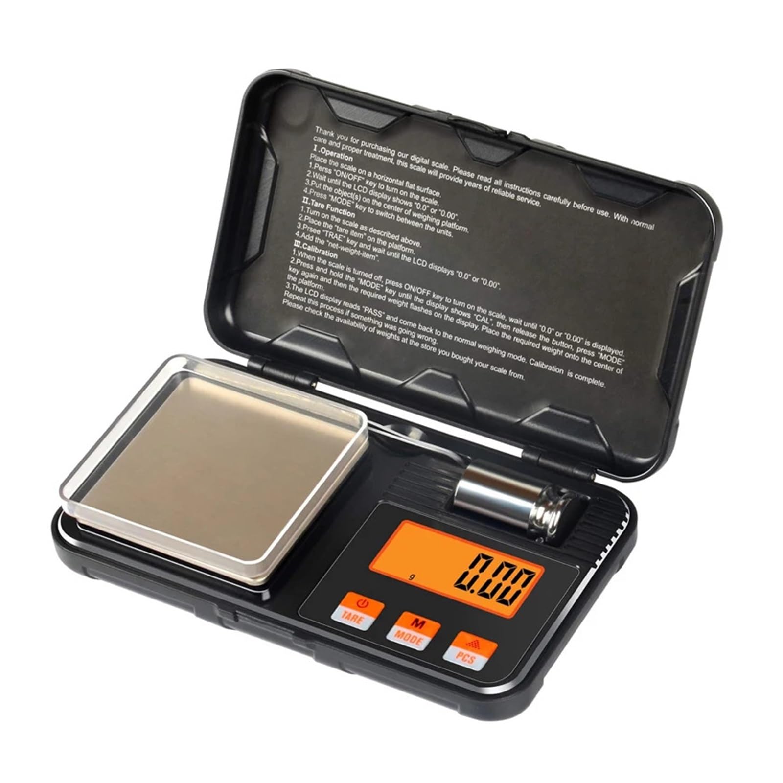 Balance numérique de Poche 200 g/50 g, Mini Balance de précision Professionnelle, Poids d'étalonnage au Milligramme (200 g x 0,01 g)