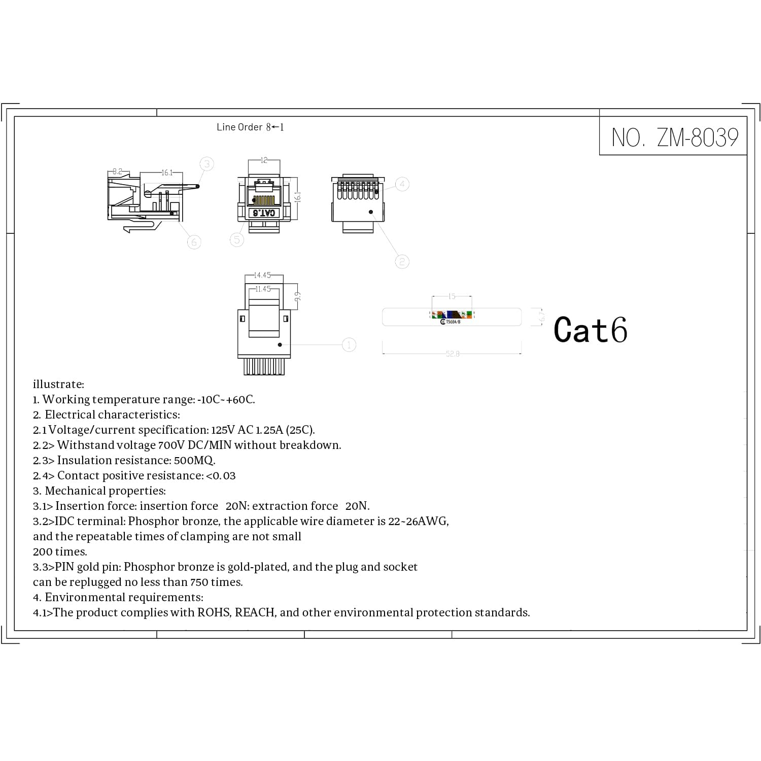 Lot de 25 prises Keystone Cat6 RJ45 sans outil, connecteurs RJ45 femelles, prise Keystone Ethernet, aucun outil de perforation nécessaire, coupleur de module (pas pour panneau de brassage