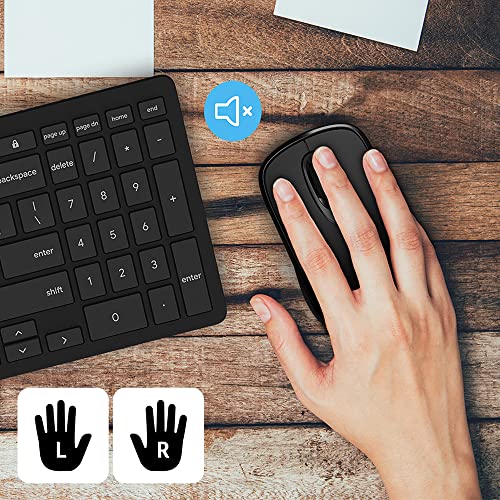 Image of acer Bluetooth Optical Black Mouse | 1000DPI | Windows PC and Certified Works with Chromebook | Fully Covered in a Silver Ion Protected Body