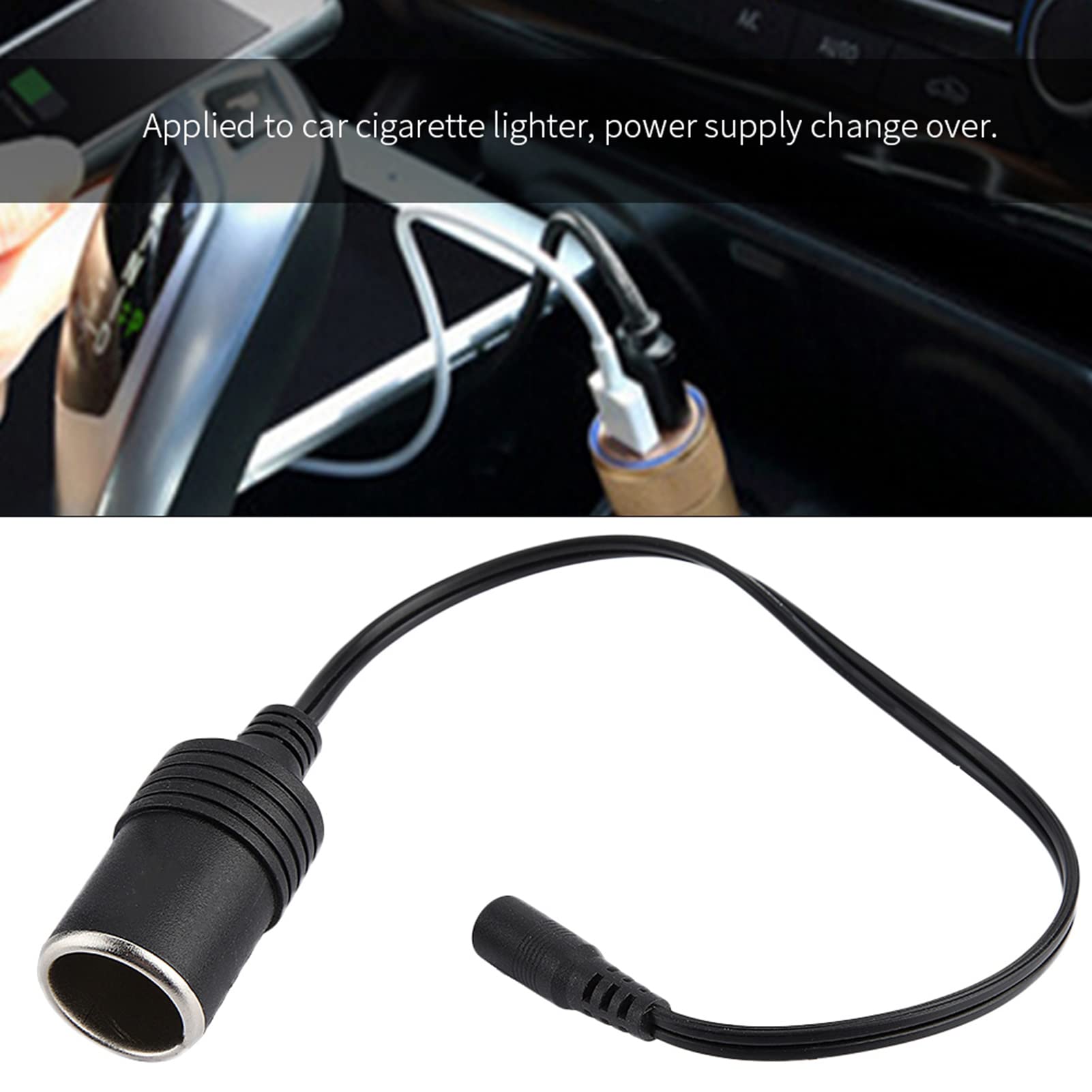 Halokny Adattatore Presa Accendisigari Auto 12V/24V Femmina Con Cavo 30cm, Per Ricambi E Riparazioni Fai-da-te