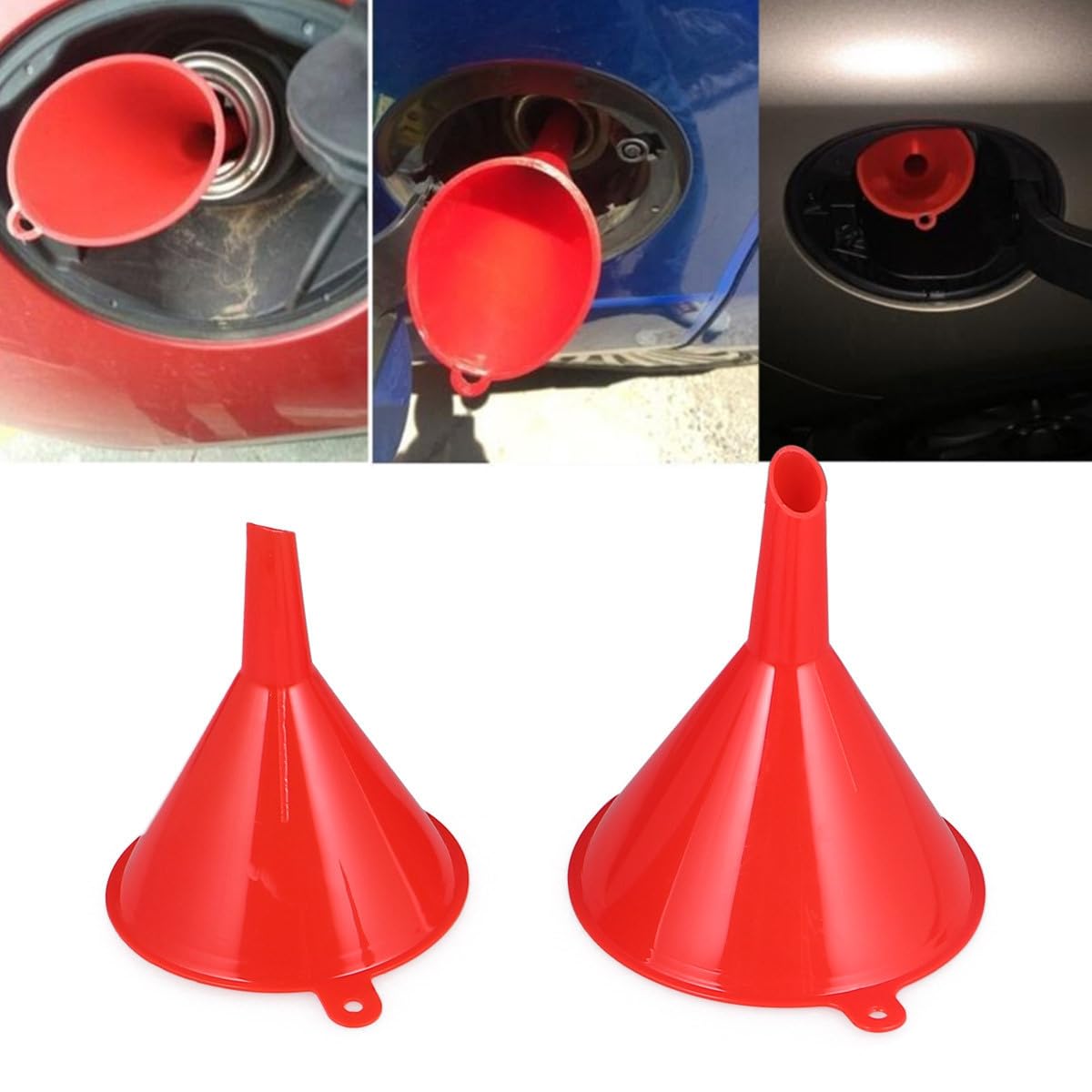 Alipis 6 Set imbuto per il rifornimento di carburante imbuti liquidi tuta da motociclista abito imbuto olio per auto pp set di profumi di pezzi impostare attrezzo