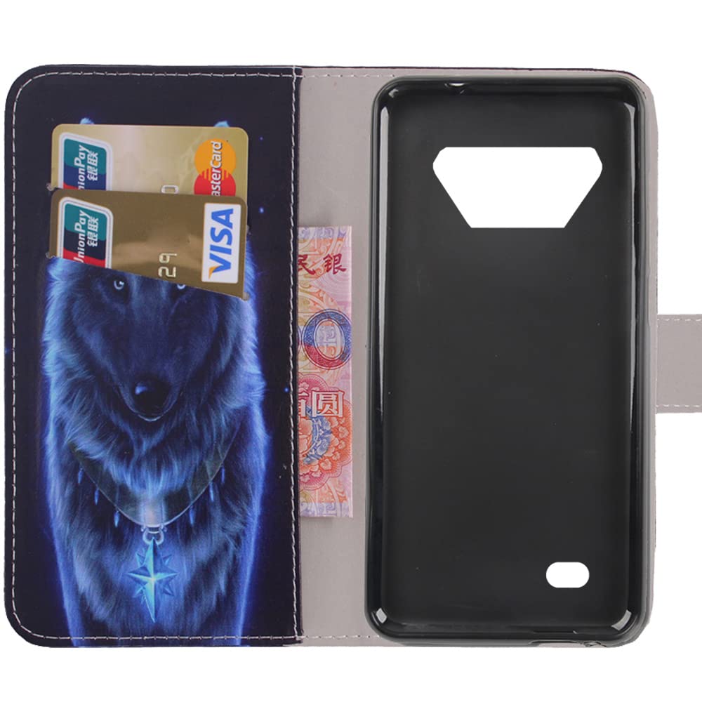 Tnviud Premium Custodia Portafoglio in PU Pelle Supporto Caso Guscio Protettiva TPU Silicone Cover Flip Skin Case per Doogee DK10 5G 6.67 (Marrone