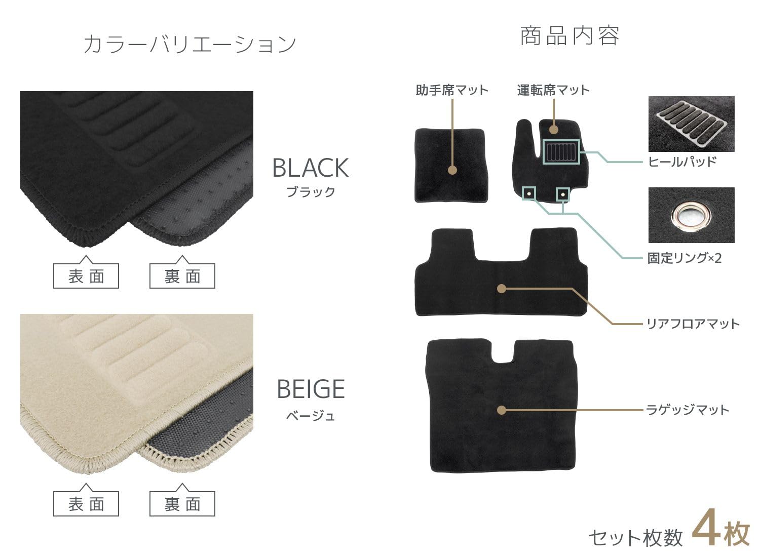 Amazon | WEIMALL N-VAN対応 カーマット フロアマット 4点セット Amazon | WEIMALL N-VAN対応 カーマット フロアマット 4点セット