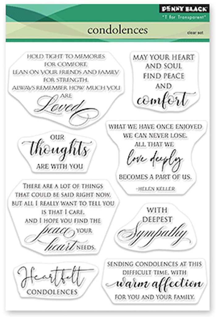 Penny Black Black Penny Clear Stamps-Condolences