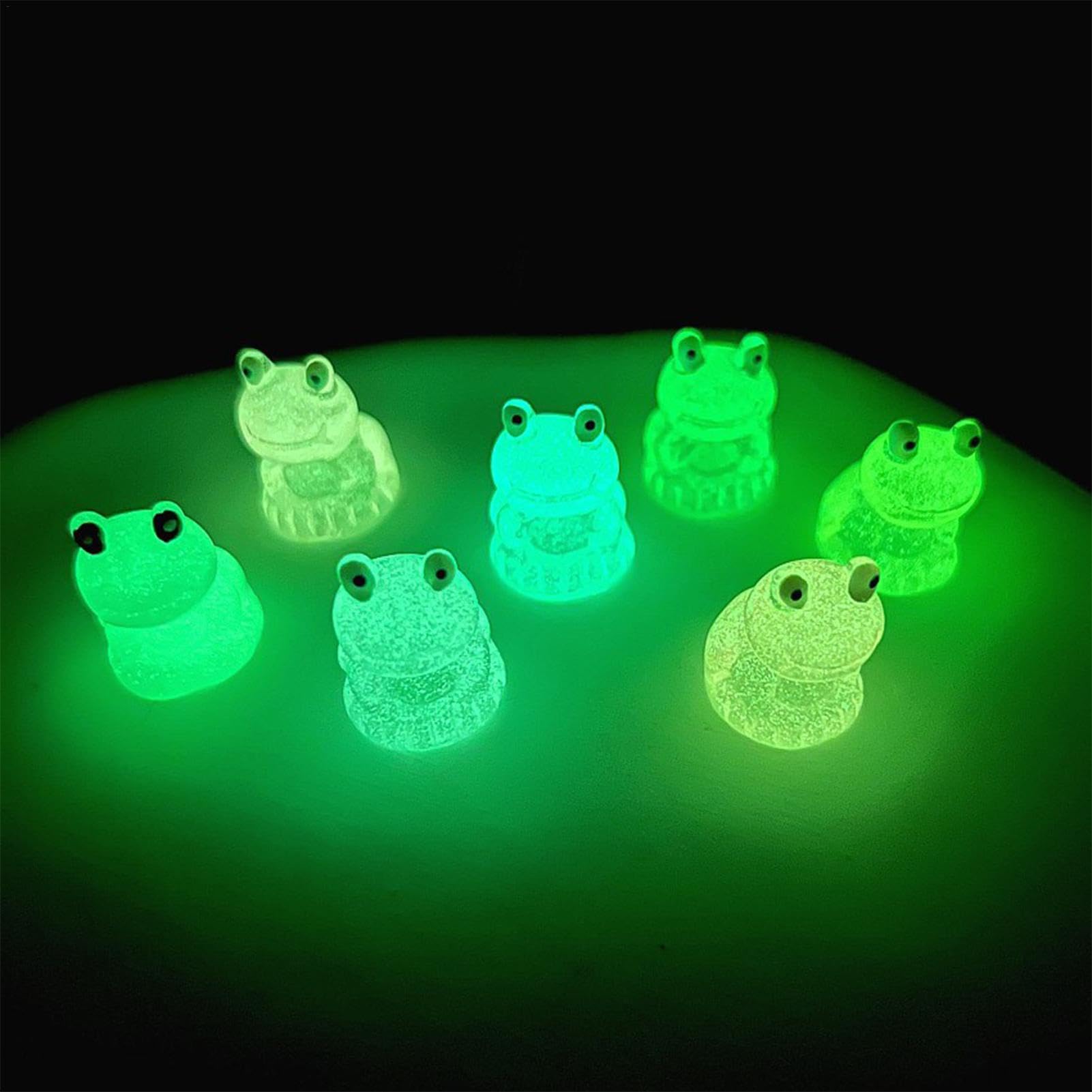 60x Leuchtende Mini-Frösche - Glow In Dark Deko Für Garten & Basteln