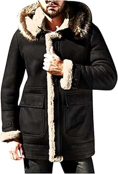 ジャケット・アウター Faux Fur Hoodie Duffle Coat cloud 61v-ZUxMmwL._AC_SY350_QL65_.jpg