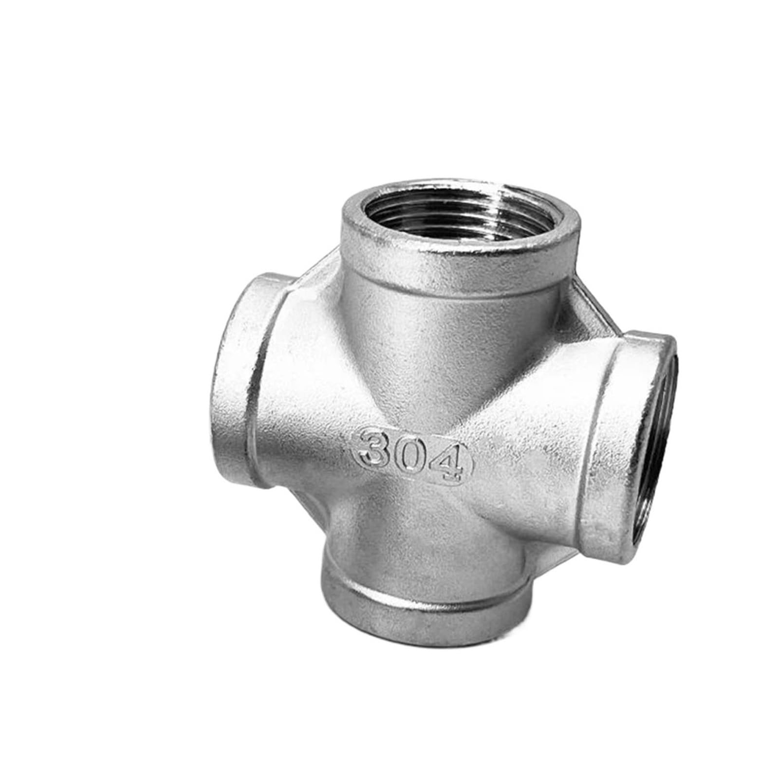 Qian Grove 1/2 "3/4" 1 "1-1/4" 1-1/2 "rosca hembra cuatro cruces de 4 vías 304 reductor de acero inoxidable conector de acoplamiento de conexión de tubería(1.2 BSP to 1I2 BSP)