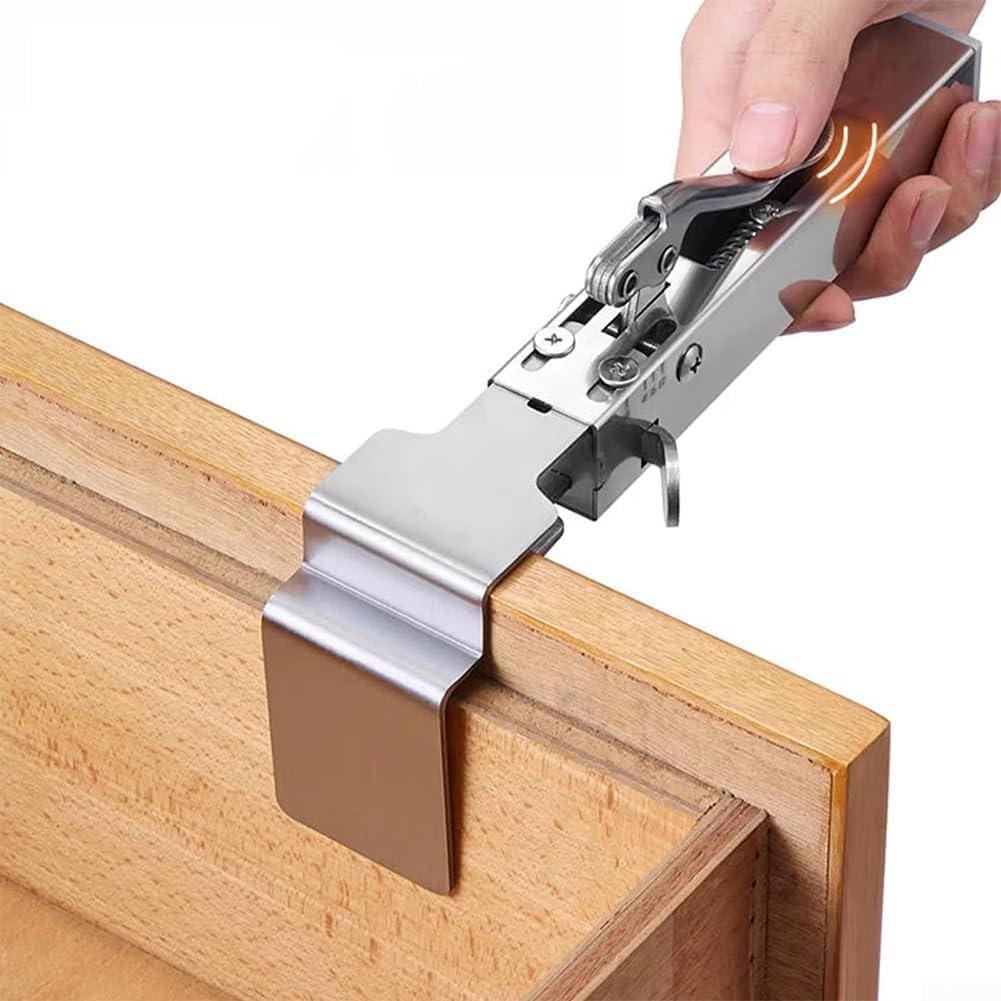 Adjustable Stainless Steel Drawer Fixing Clip - One-Touch Installation Various Drawer Thicknesses, Enhanced Efficiency Durability