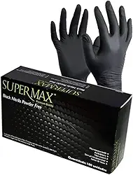 Luva de Nitrílica sem Talco Preta M - Supermax