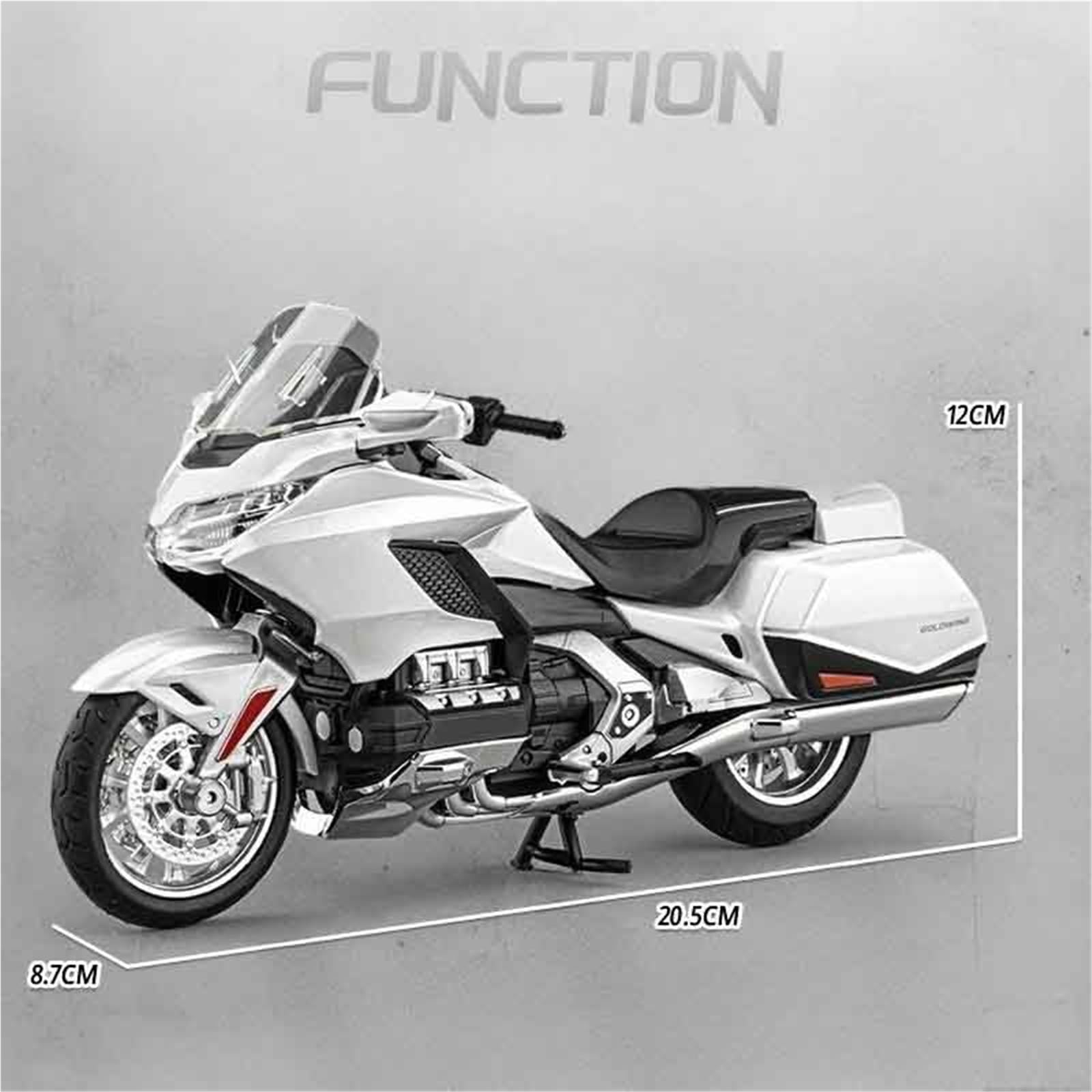 Modèle De Moto en Alliage À Ailes Dorées pour GL1800, Jouet D'ornement, Véhicule Cadeau, Simulation, Échelle 1:32